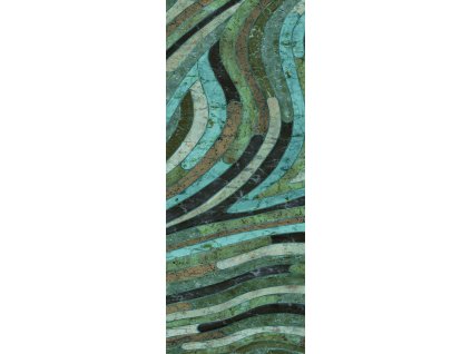 Geometrická vliesová obrazová tapeta na zeď, zelená, DGROC2022-260, Rock, Masureel, velikost 1,06 x 2,6 m
