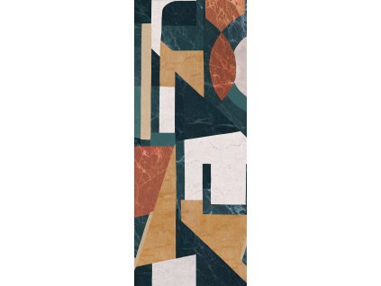 Grafická vliesová obrazová tapeta na zeď, zeleno-hnědá, DGROC1022-300, Rock, Masureel, velikost 1,06 x 3 m