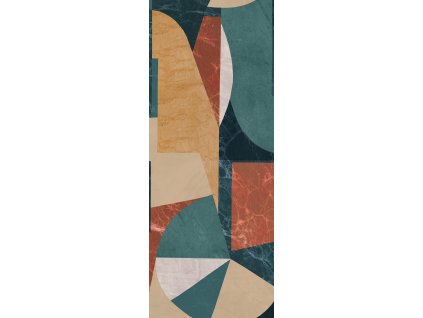 Grafická vliesová obrazová tapeta na zeď, zeleno-hnědá, DGROC1021-260, Rock, Masureel, velikost 1,06 x 2,6 m