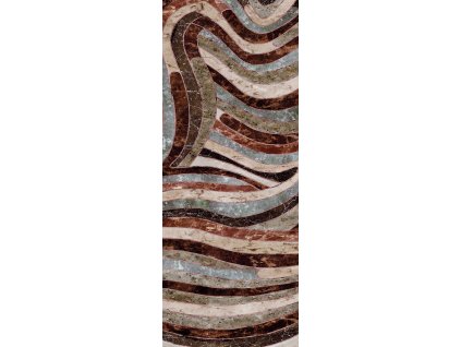 Geometrická vliesová obrazová tapeta na zeď, šedo-hnědá, DGROC2043-260, Rock, Masureel, velikost 1,06 x 2,6 m