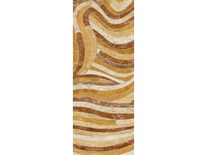 Geometrická vliesová obrazová tapeta na zeď, žluto-hnědá, DGROC2033-300, Rock, Masureel, velikost 1,06 x 3 m