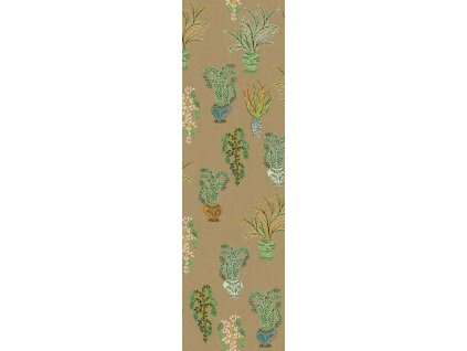 Vliesová obrazová tapeta na zeď, khaki, květiny, DGJOY1021-260, Joy, Masureel, velikost 0,87 x 2,6 m