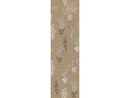 Vliesová obrazová tapeta na zeď, hnědo-béžová, květiny, DGJOY1011-260, Joy, Masureel, velikost 0,87 x 2,6 m