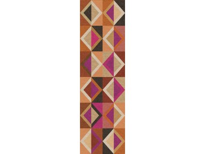Geometrická vliesová obrazová tapeta na zeď, hnědo-fialová, DGJOY4042-300, Joy, Masureel, velikost 0,87 x 3 m