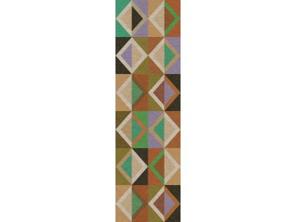 Geometrická vliesová obrazová tapeta na zeď, hnědo-zelená, DGJOY4031-260, Joy, Masureel, velikost 0,87 x 2,6 m