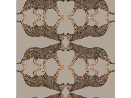 Vliesová tapeta na zeď, hnědo-bronzová, leopard, NHW1033, Perla, Decoprint, velikost 10,05 x 0,53 m