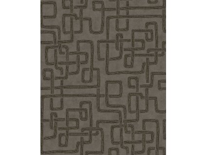 Vliesová tapeta na zeď, hnědo-šedá,  imitace látky, 340233, Solange, Eijffinger, velikost 10 x 0,52 m