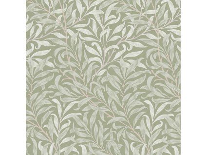Vliesová tapeta na zeď, zelená, větvičky, 124248, William Morris At Home, velikost 10 x 0,52 m
