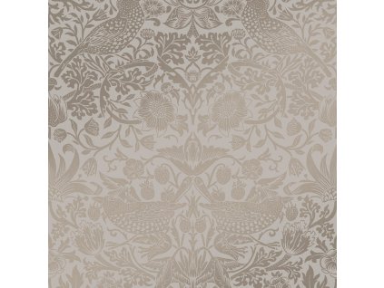 Vliesová tapeta na zeď, šedo-béžová, květiny, ptáci, 124238, William Morris At Home, velikost 10 x 0,52 m