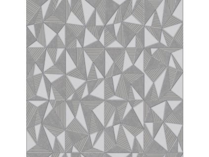 Geometrická vliesová tapeta na zeď, šedá, 23204-3, Omega, AdaWall, velikost 10 x 1,06 m