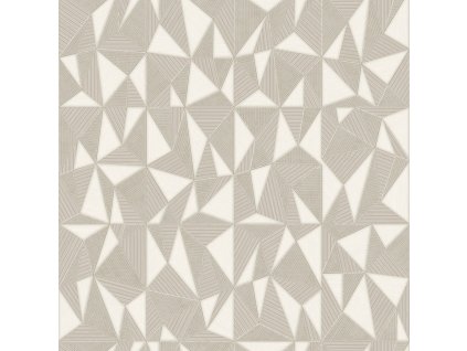 Geometrická vliesová tapeta na zeď, béžová, 23204-2, Omega, AdaWall, velikost 10 x 1,06 m