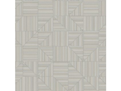 Geometrická vliesová tapeta na zeď, šedo-béžová, imitace látky, 23209-3, Omega, AdaWall, velikost 10 x 1,06 m