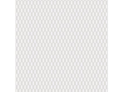 Geometrická vliesová tapeta na zeď, šedo-bílá, imitace látky, 23208-1, Omega, AdaWall, velikost 10 x 1,06 m