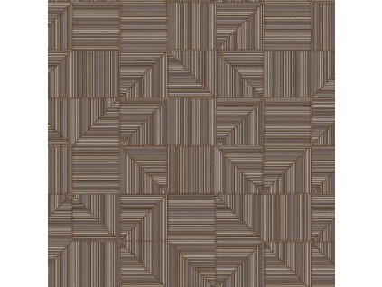 Geometrická vliesová tapeta na zeď, hnědá, imitace látky, 23209-6, Omega, AdaWall, velikost 10 x 1,06 m