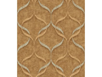 Luxusní vliesová tapeta na zeď, okrová, ornamenty, Z15526, Mini Trend,  Zambaiti Parati, velikost 10,05 x 0,53 m