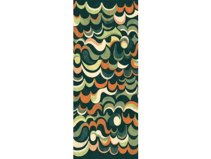 Vliesová obrazová tapeta na zeď, zelená, vlnky, DGRHA1043-300, Rhapsody, Masureel, velikost 1,06 x 3 m