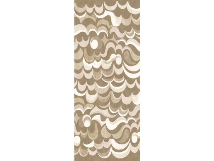 Vliesová obrazová tapeta na zeď, hnědo-béžová, vlnky, DGRHA1012-260, Rhapsody, Masureel, velikost 1,06 x 2,6 m