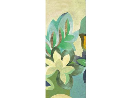 Vliesová obrazová tapeta na zeď, zelená, květiny, DGRHA2013-300, Rhapsody, Masureel, velikost 1,06 x 3 m
