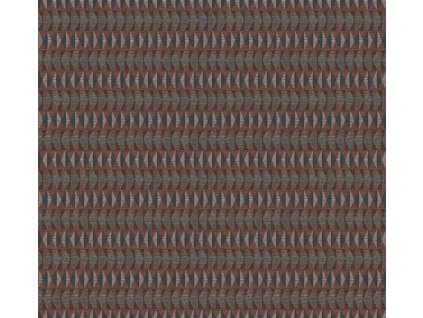 Geometrická vliesová tapeta na zeď, hnědo-modrá, etno, AMA205, Amani, Masureel, velikost 10,05 x 0,7 m