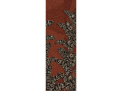 Vliesová obrazová tapeta na zeď, hnědo-červená, listy, DGAMA2031-260,  Amani,  Masureel, velikost 1,06 x 2,6 m