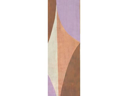 Geometrická vliesová obrazová tapeta na zeď, hnědo-fialová, DGAMA3043-300, Amani, Masureel, velikost 1,06 x 3 m