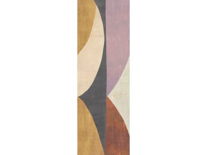 Geometrická vliesová obrazová tapeta na zeď, hnědo-fialová, DGAMA3041-260, Amani, Masureel, velikost 1,06 x 2,6 m