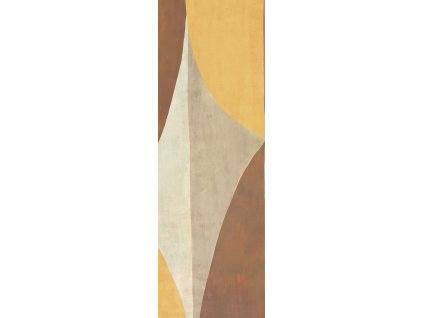 Geometrická vliesová obrazová tapeta na zeď, hnědá, DGAMA3013-300, Amani, Masureel, velikost 1,06 x 3 m