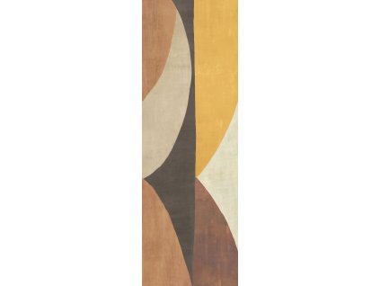 Geometrická vliesová obrazová tapeta na zeď, hnědá, DGAMA3011-300, Amani, Masureel, velikost 1,06 x 3 m