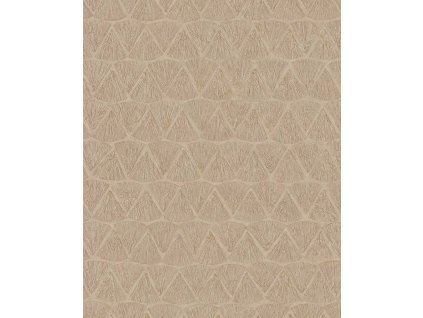 Geometrická vliesová tapeta na zeď, hnědá, 340343, Sensory Eijffinger, velikost 10 x 0,52 m