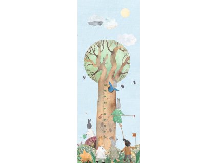 Dětská vliesová obrazová tapeta na zeď / metr, strom, zvířátka, CW6064-1, Cute Walls, Decoprint, velikost 1,06 x 2,8 m