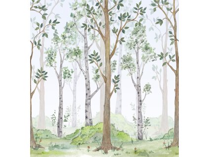Vliesová obrazová tapeta na zeď, stromy, les, CW6040-1, Cute Walls, Decoprint, velikost 2,65 x 2,8 m