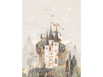 Dětská vliesová obrazová tapeta na zeď, zvířátka, CW6005-1, Cute Walls, Decoprint, velikost 2,12 x 2,8 m