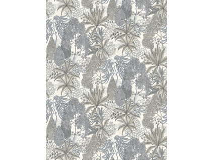 Vliesová obrazová tapeta na zeď, šedá, listy, FW4003-2, Feature Walls, Decoprint, velikost 2,12 x 2,8 m