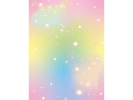 Dětská vliesová obrazová tapeta na zeď, hvězdičky, duha, CW6061-1, Cute Walls, Decoprint, velikost 2,12 x 2,8 m