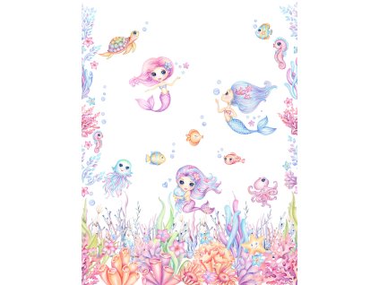 Dětská vliesová obrazová tapeta na zeď, podmořský svět, CW6059-1, Cute Walls, Decoprint, velikost 2,12 x 2,8 m