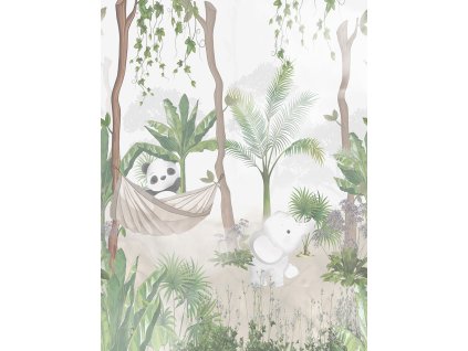 Dětská vliesová obrazová tapeta na zeď, zvířátka, CW6010-1, Cute Walls, Decoprint, velikost 2,12 x 2,8 m