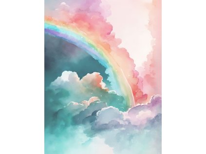 Vliesová obrazová tapeta na zeď, duha, CW6000-3, Cute Walls, Decoprint, velikost 2,12 x 2,8 m