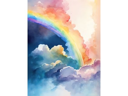 Vliesová obrazová tapeta na zeď, duha, CW6000-1, Cute Walls, Decoprint, velikost 2,12 x 2,8 m