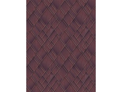 Geometrická vliesová obrazová tapeta na zeď, vínová, FW4037-4, Feature Walls, Decoprint, velikost 2,12 x 2,8 m