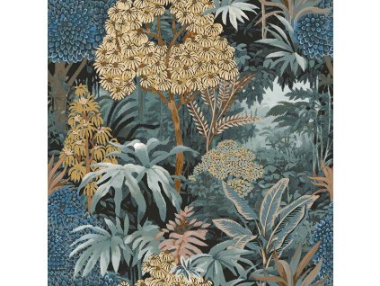 Vliesová tapeta na zeď, modrá, listy, 15502, Botany House, Cristiana Masi by Parato, velikost 10,05 x 0,53 m