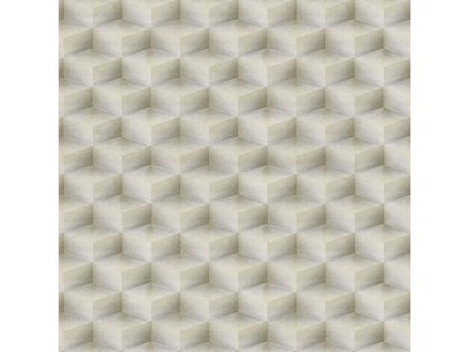 3D geometrická vliesová tapeta na zeď, šedo-stříbrná, 20021, New Tekko, Emiliana Parati, velikost 10,05 x 1,06 m