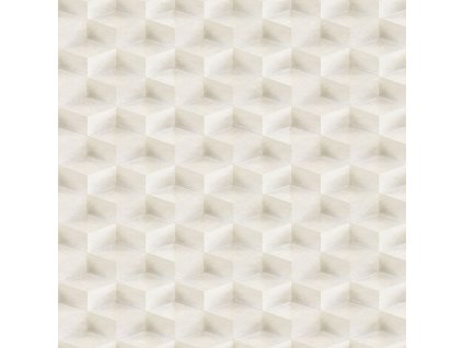 3D geometrická vliesová tapeta na zeď, perlová, 20020, New Tekko, Emiliana Parati, velikost 10,05 x 1,06 m