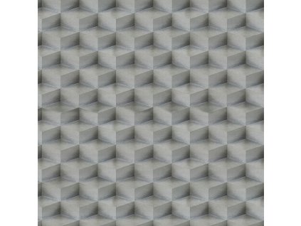 3D geometrická vliesová tapeta na zeď, stříbrná, 20018, New Tekko, Emiliana Parati, velikost 10,05 x 1,06 m