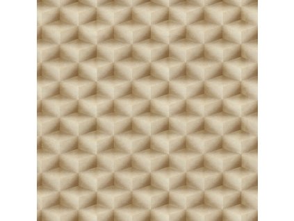 3D geometrická vliesová tapeta na zeď,  hnědo-béžová, 20017, New Tekko, Emiliana Parati, velikost 10,05 x 1,06 m
