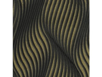Grafická 3D vliesová tapeta na zeď, černo-zlatá, 20044, New Tekko, Emiliana Parati, velikost 10,05 x 1,06 m