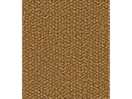 Luxusní vliesová tapeta na zeď, hnědá, imitace rohože, Z57714, Architexture 2,  Zambaiti Parati, velikost 10,05 x 0,53 m