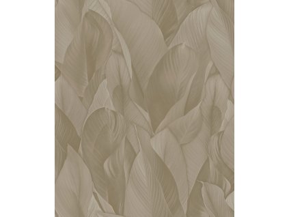 Luxusní vliesová tapeta na zeď, hnědá, listy, Z57709, Architexture 2,  Zambaiti Parati, velikost 10,05 x 0,53 m