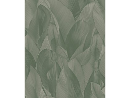 Luxusní vliesová tapeta na zeď, zelená, listy, Z57705, Architexture 2,  Zambaiti Parati, velikost 10,05 x 0,53 m