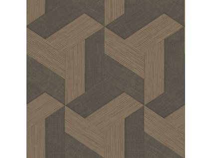 Vliesová tapeta na zeď, geometrická, hnědá, 27509, Sintesi, Cristiana Masi by Parato, velikost 10,05 x 0,53 m