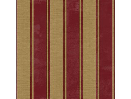 Vliesová tapeta na zeď, vínovo-zlatá, pruhy, 23678, The Best Classic & Elegant, Cristiana Masi by Parato, velikost 10,05 x 0,53 m